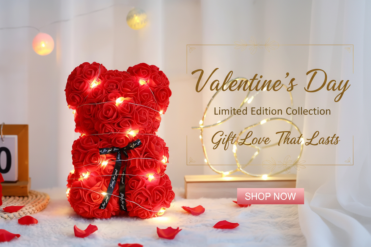 Valentine's hero banner mockup