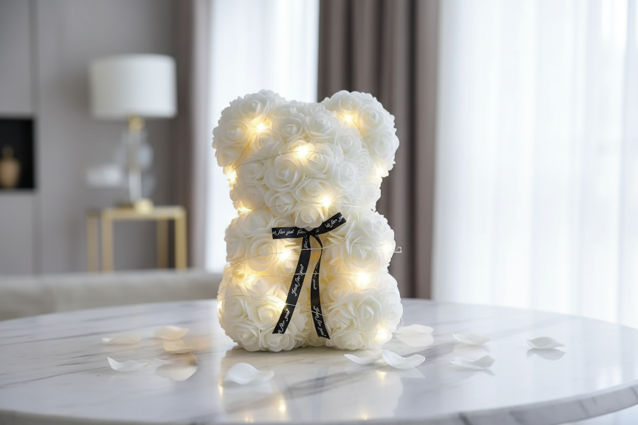 White rose bear marble luxury